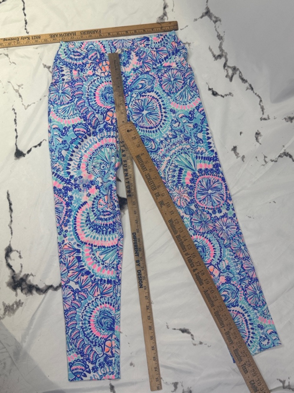 Lilly Pulitzer Luxletic Corso Pants Paisley Stretchy Cropped Ankle Pockets - Picture 12 of 12
